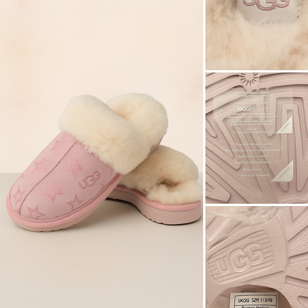 💗 UGG Pink Star Slippers – Size 6 – Brand New (No Box) - Picture 2 of 7